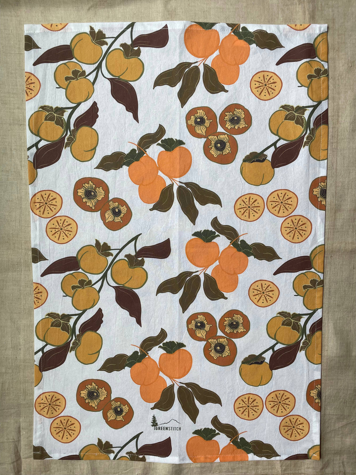 Spiced Persimmon Tea Towel