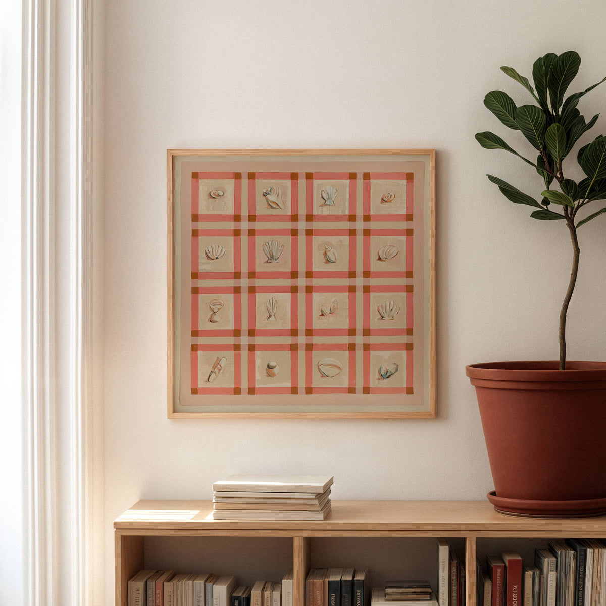 Seashells Quilt Art Print