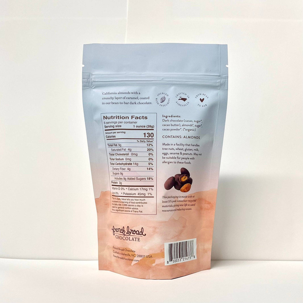 Dark Chocolate-Covered Caramelized Almonds - 6oz