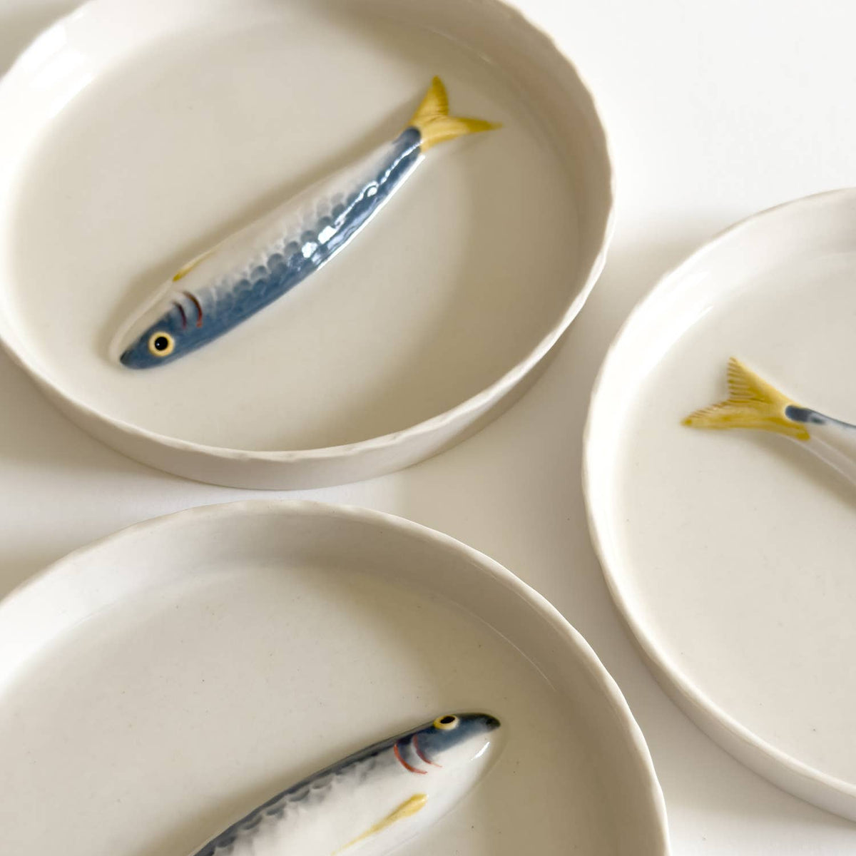 Hand-Painted Porcelain Sardine Tray