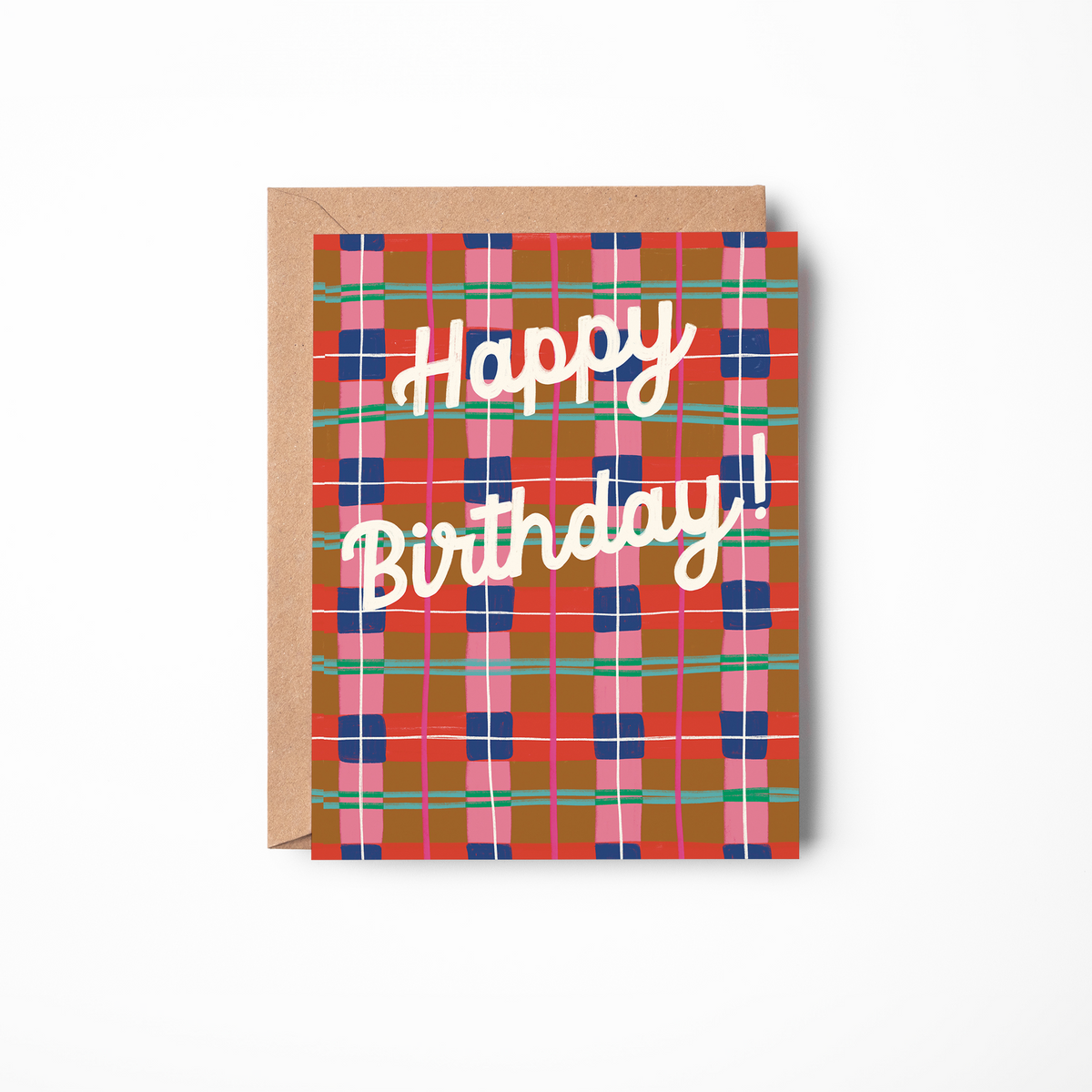 Happy Birthday Plaid Card