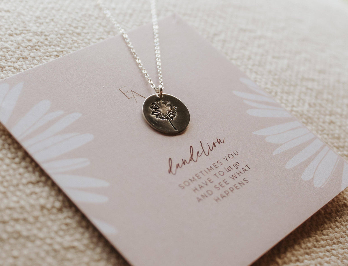 Dandelion Necklace: Sterling Silver