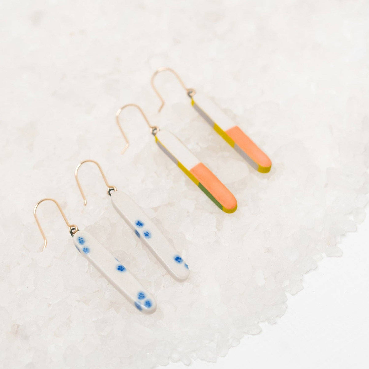 Skinny Dip Earrings - Blue Watercolor