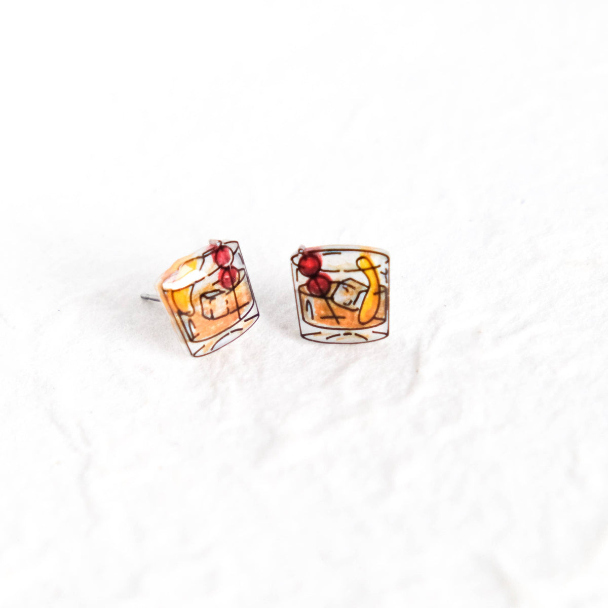 Old Fashioned Cocktail Earrings