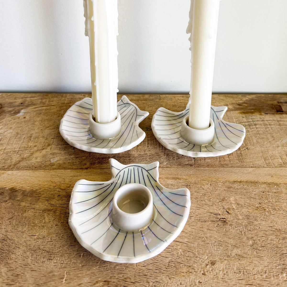 Shell Taper Candle Holder