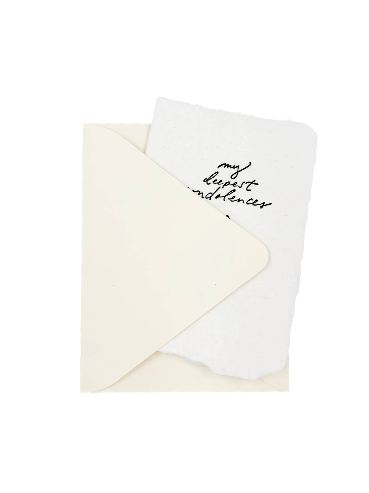 My deepest condolences card