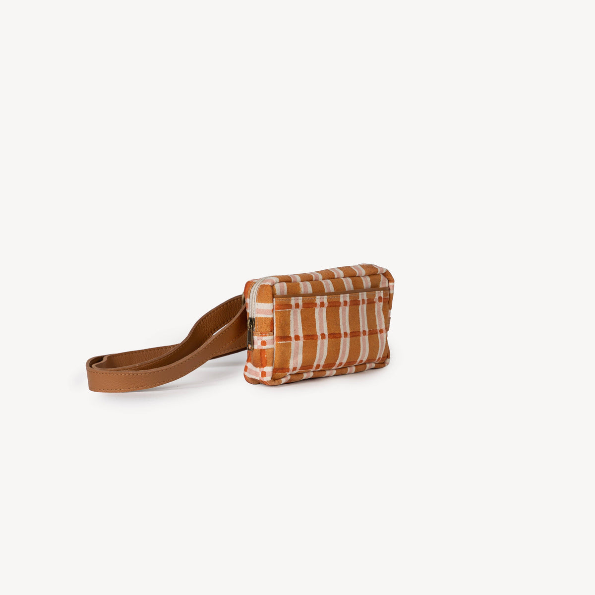 Block Print Belt Bag - Ember Plaid