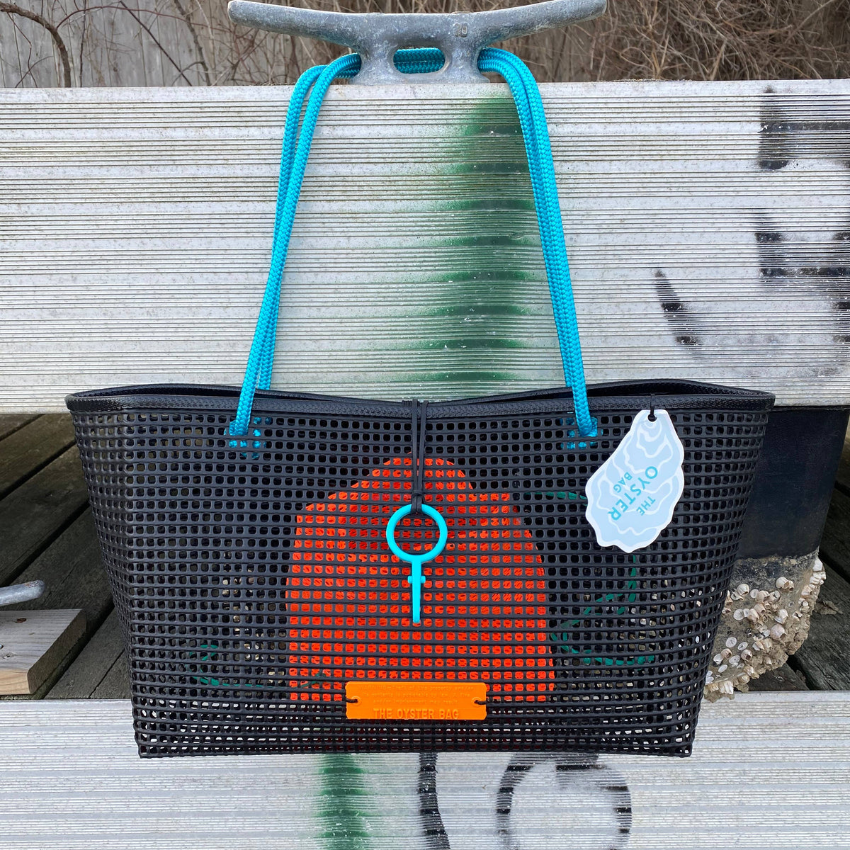 The Petite Oyster Bag: Blue Handle
