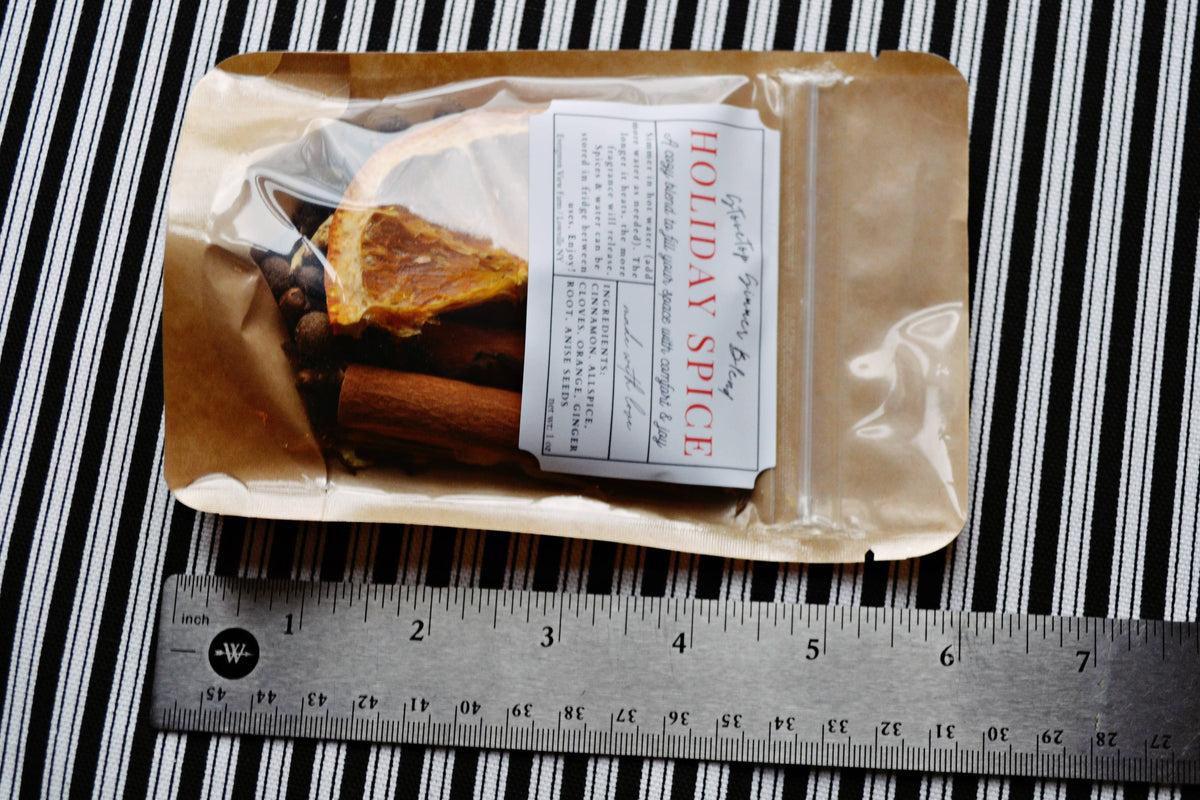 Simmer Stovetop Potpourri Holiday Spice Fall Christmas Blend: Brown kraft standup pouch