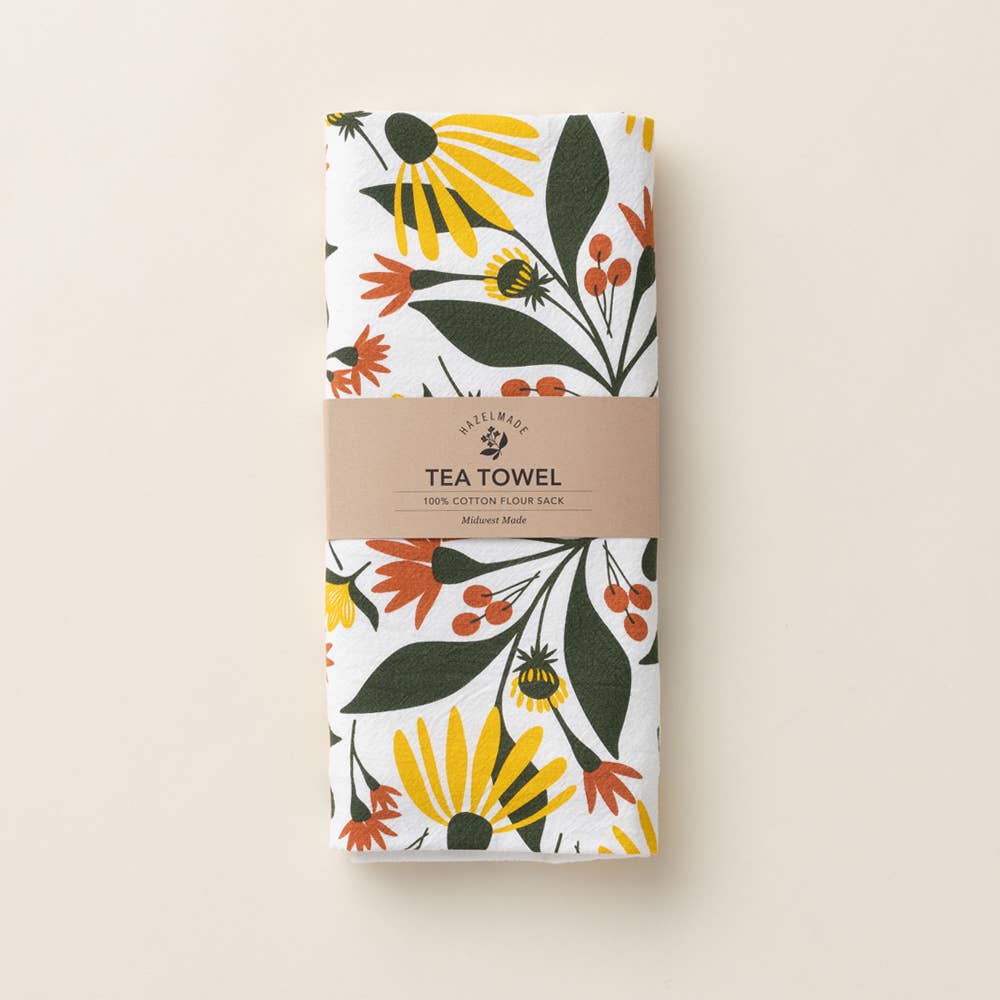 Fall Florals Tea Towel
