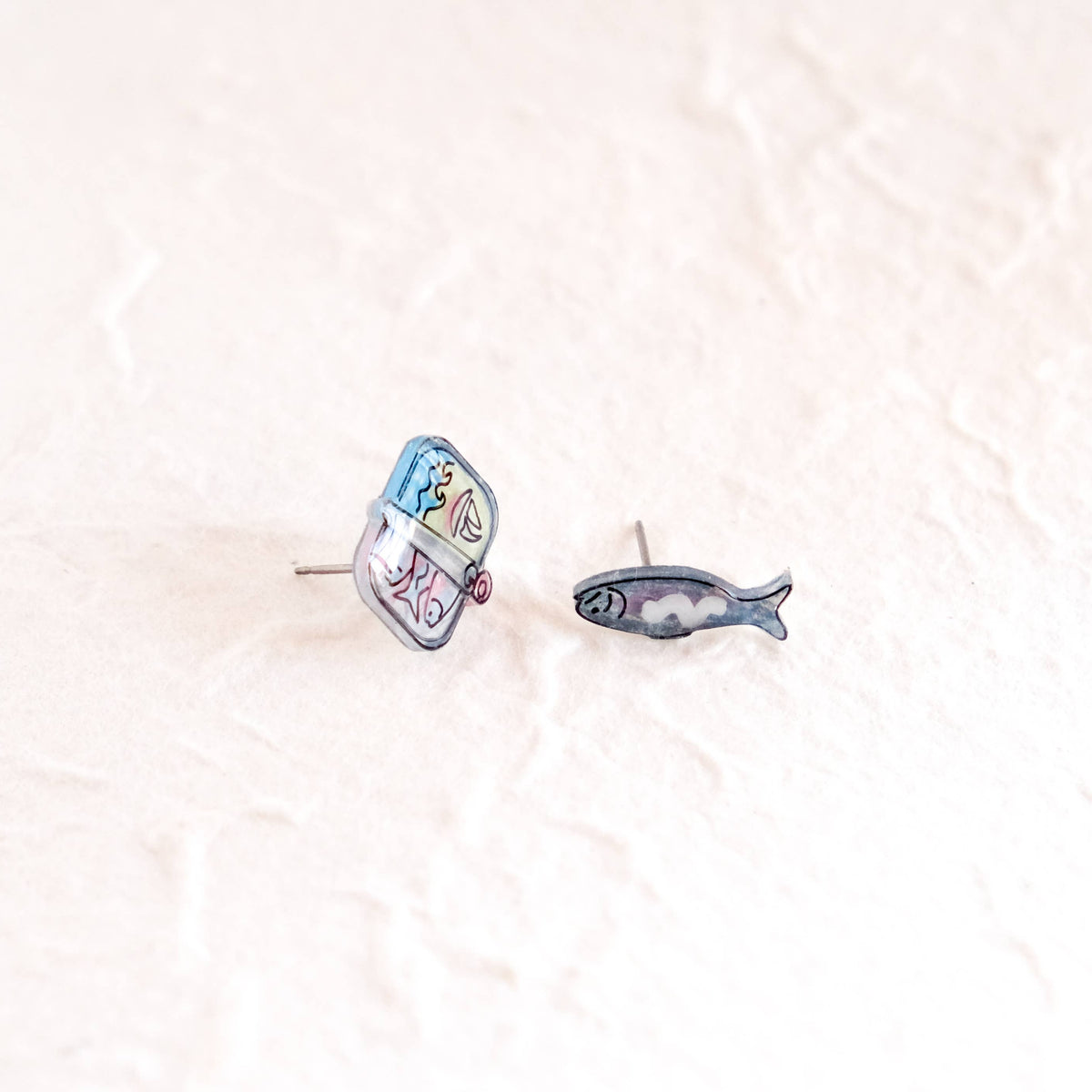 Sardines Canned Fish Stud Earrings