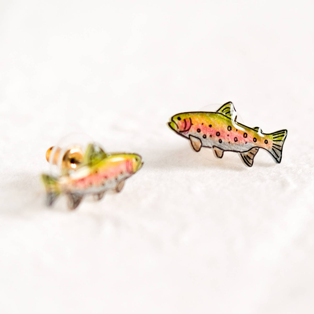Rainbow Trout Stud Earrings