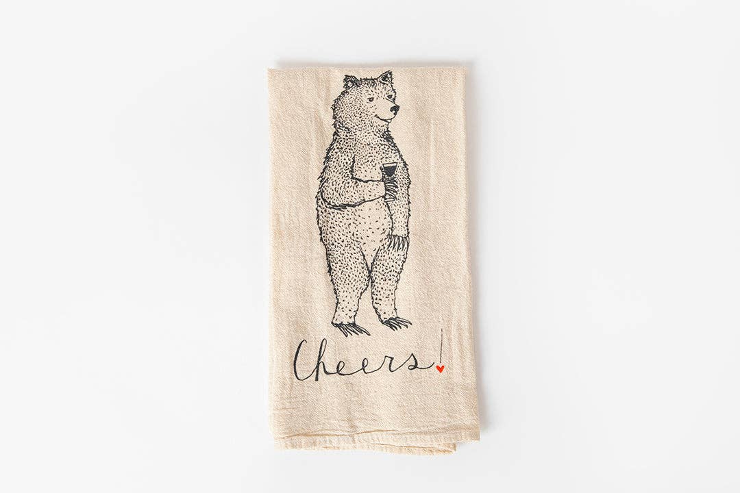 Bear Cheers! Kitchen Towel
