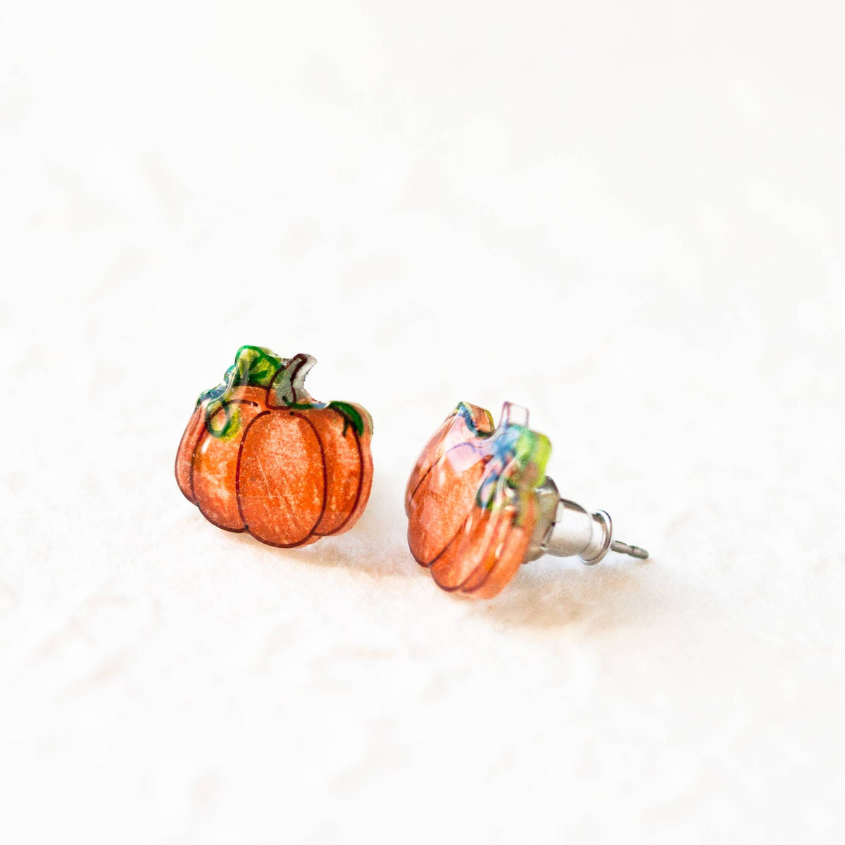 Cute Pumpkin Stud Earrings
