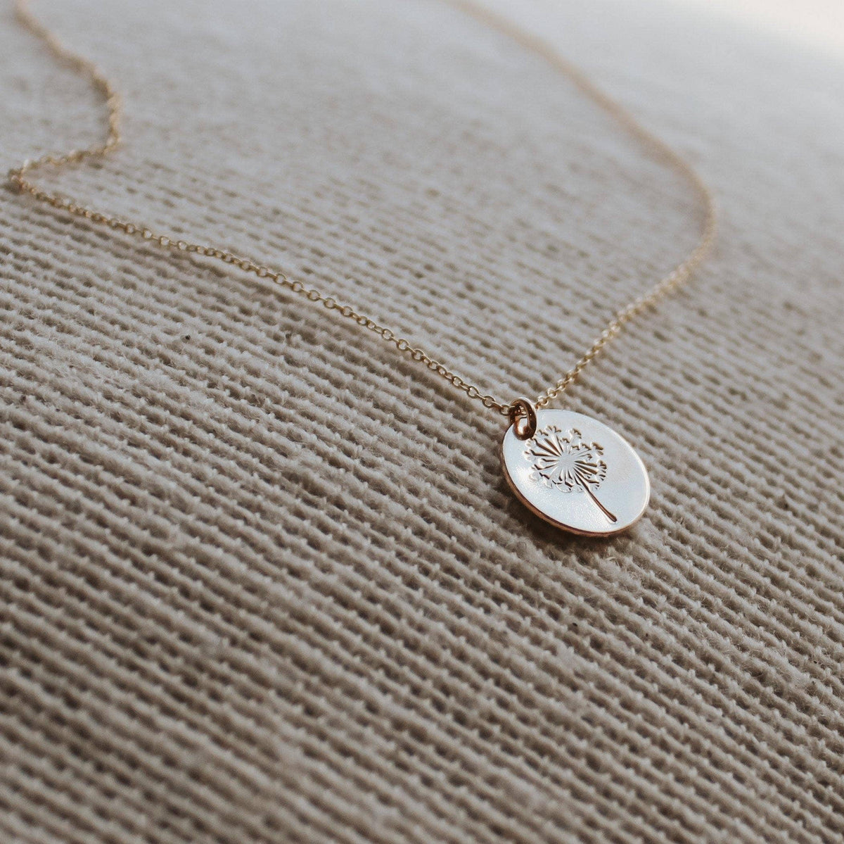 Dandelion Necklace: Gold-Filled