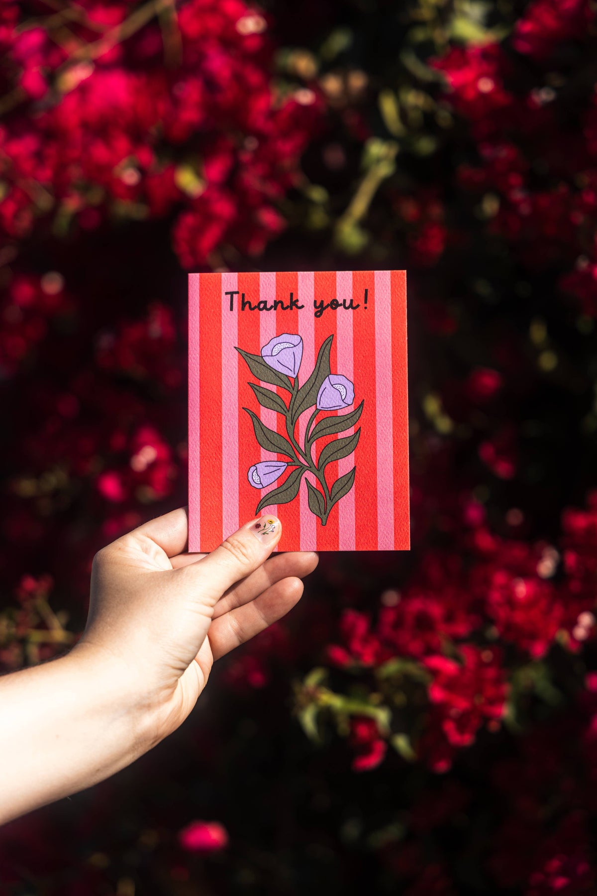 Thank You Bloom Stripe Card