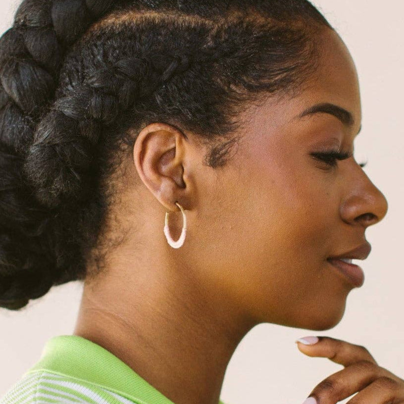 handmade macrame hoops 