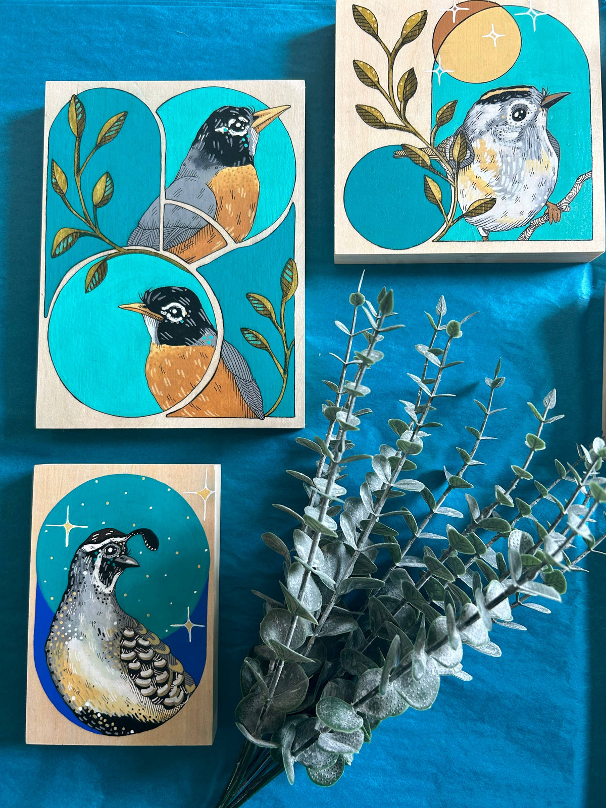 Original Bird Paintings Mini (2.5”x3.5”)
