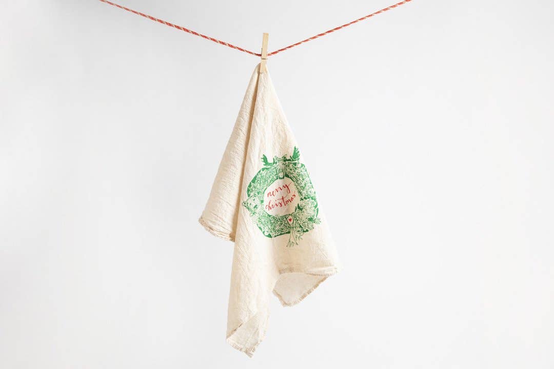 Animal Wreath Kitchen Towel