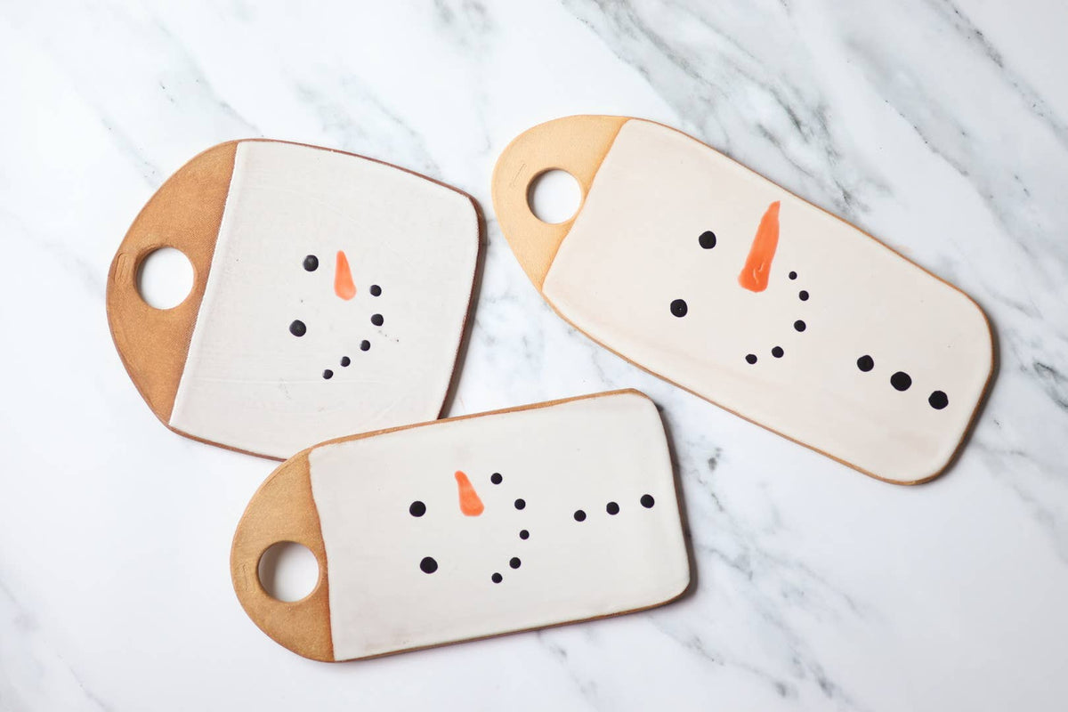 Snowman Cheese Board | Handmade Pottery Charcuterie