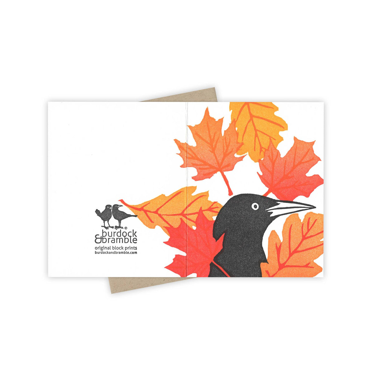 Leaf Peeper Grackle Card