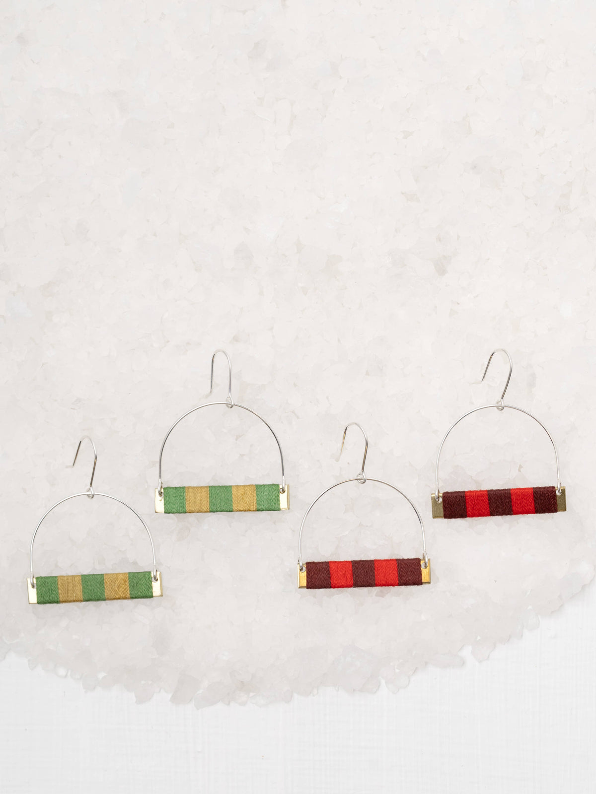 Checkerboard Earrings: Cherry &amp; Plum