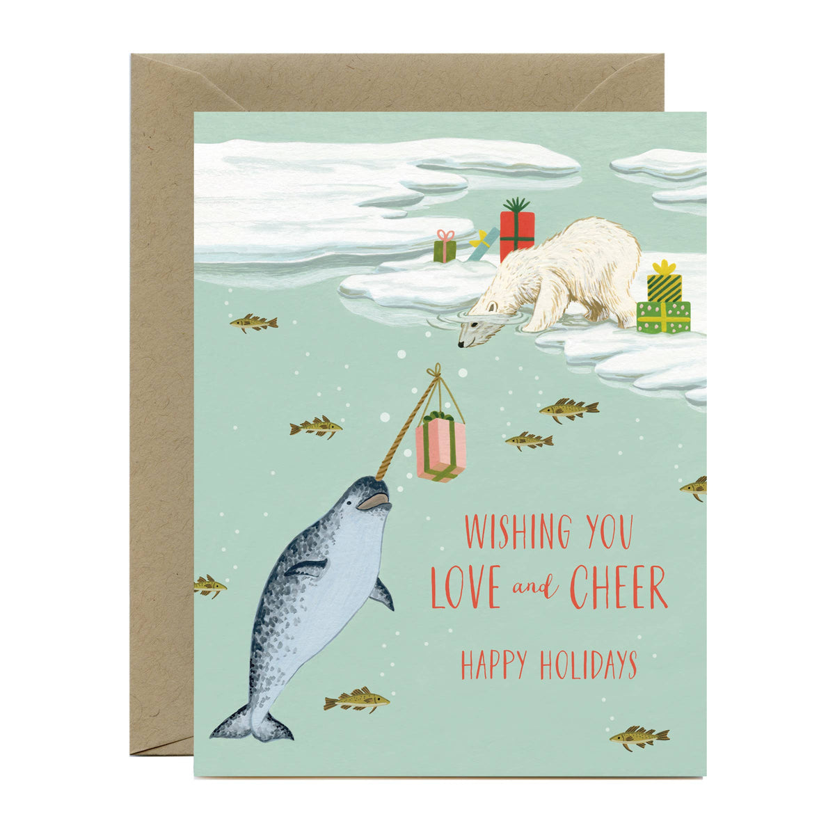 Polar Bear &amp; Narwhal Holiday Card - Boxed Set of 8