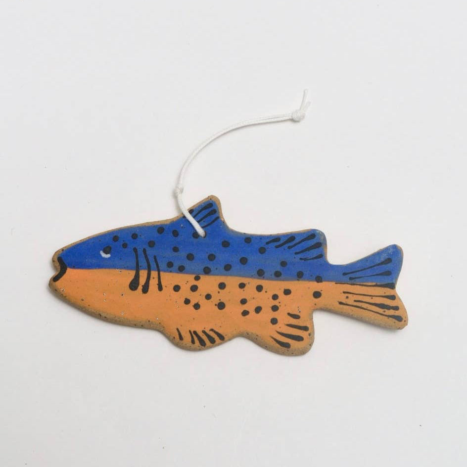 Fish Ornament: Blue and yellow