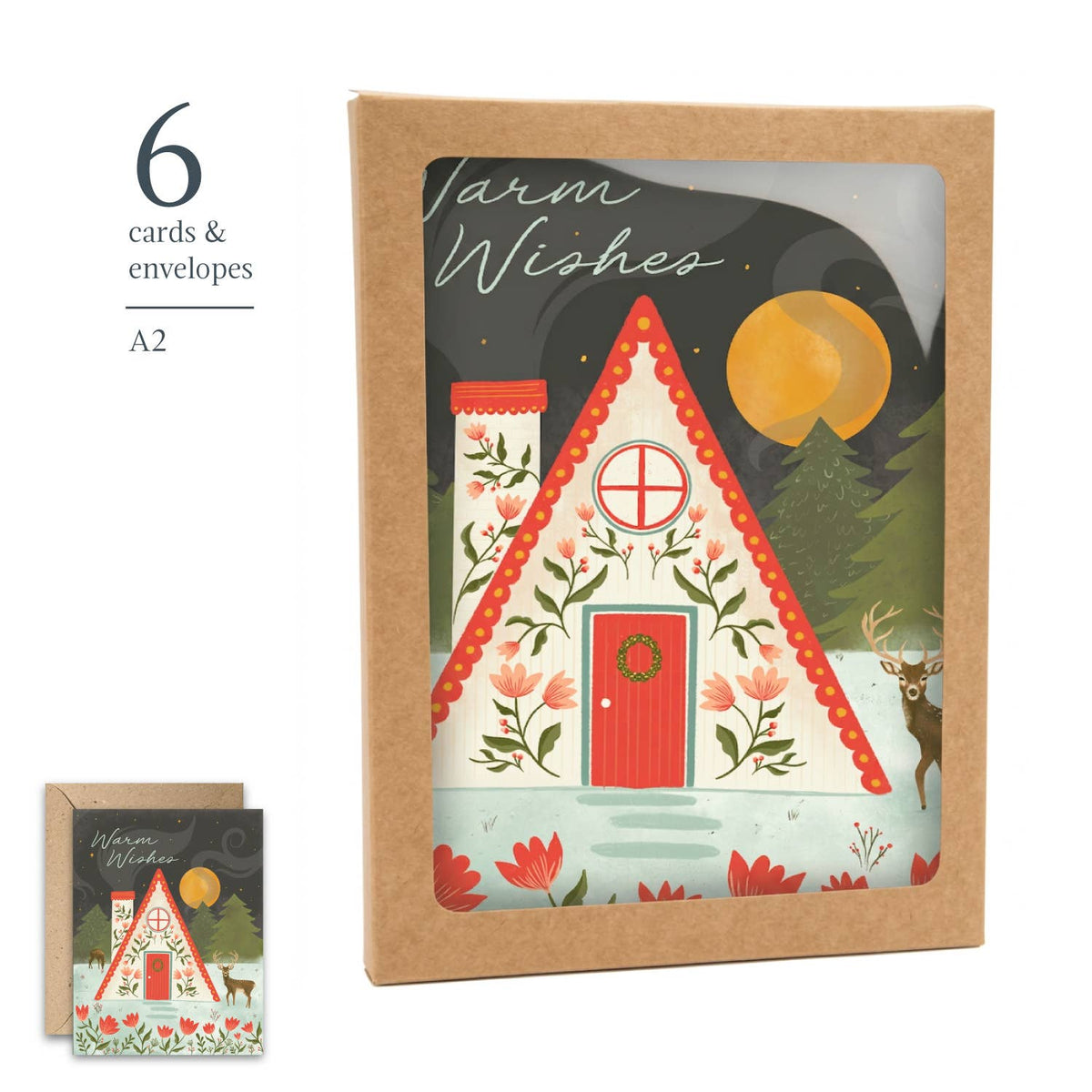 Warm Winter Cabin Holiday Boxed Card Set (6)