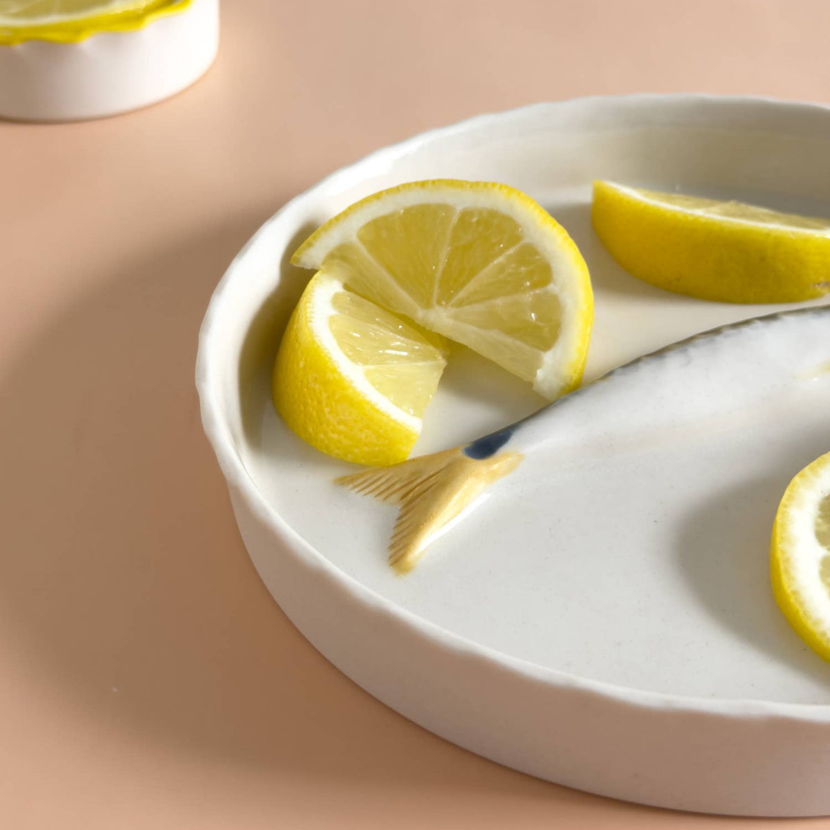 Hand-Painted Porcelain Sardine Tray