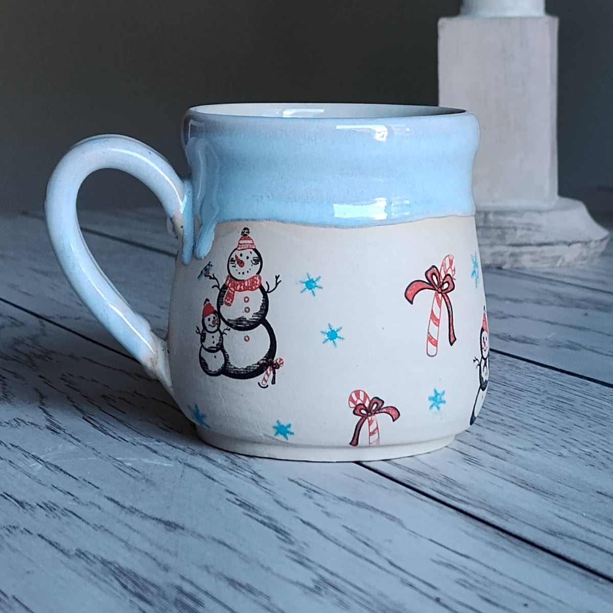 Frost Blue Snowman Mug
