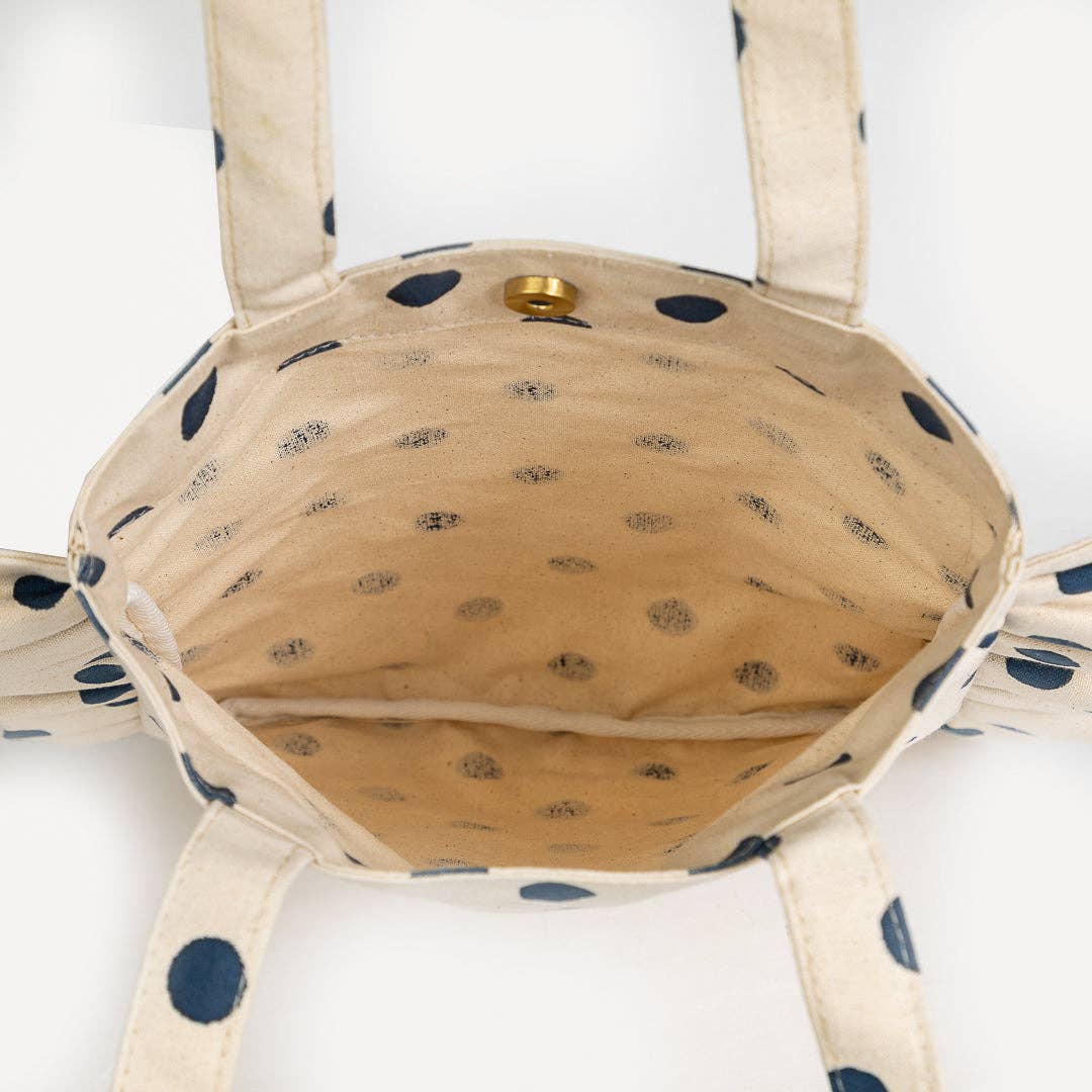 Momo Tote - Indigo Dot