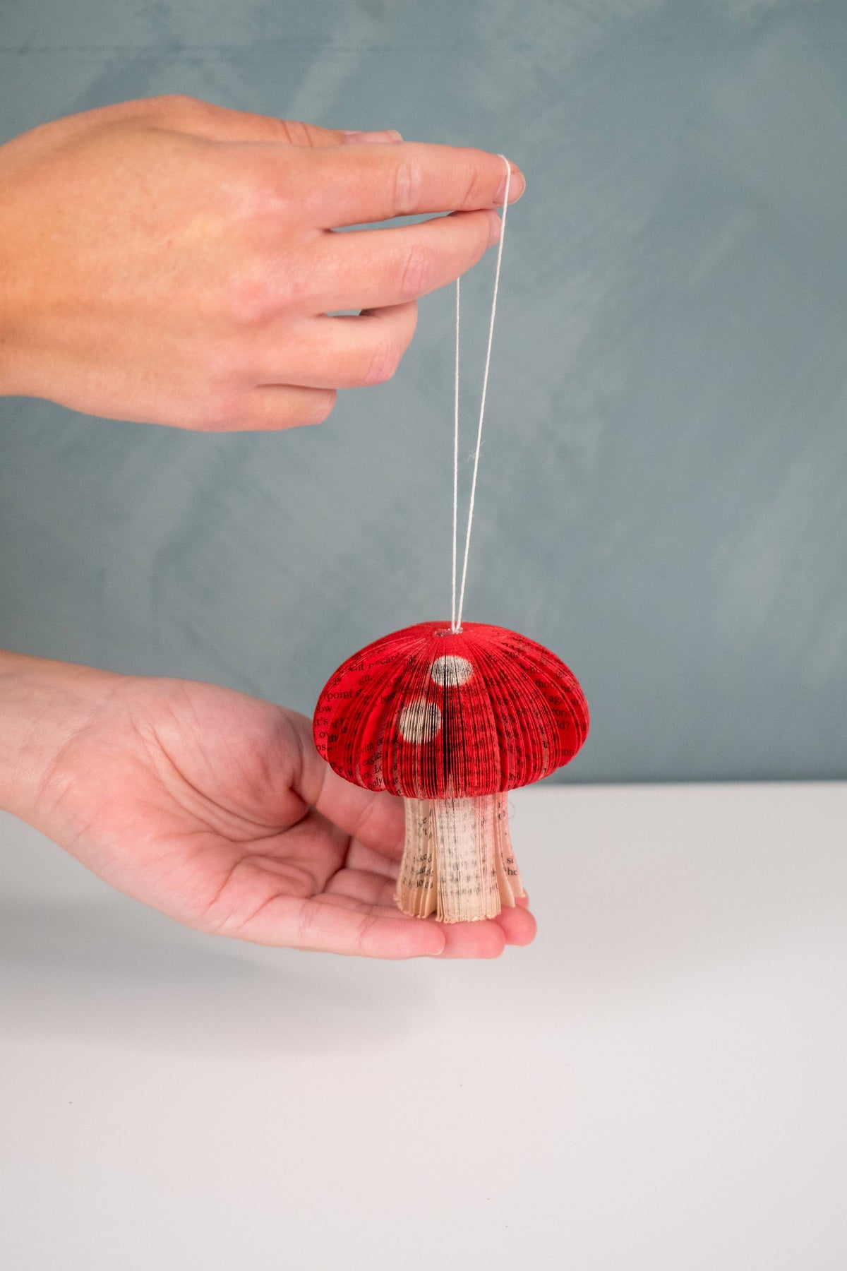 Mini Book Mushroom Ornaments