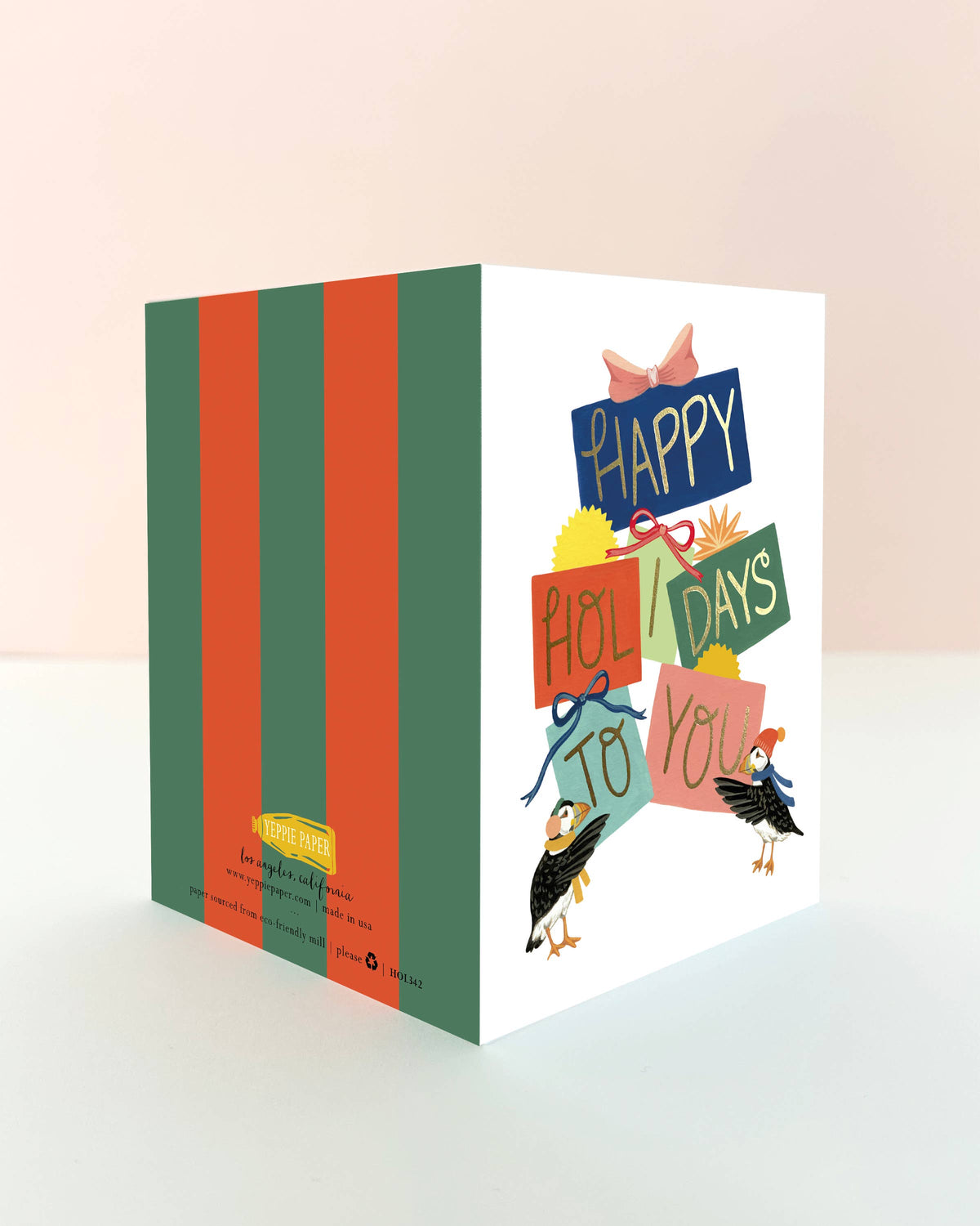 Puffins &amp; Presents Holiday Card - Boxed Set of 8