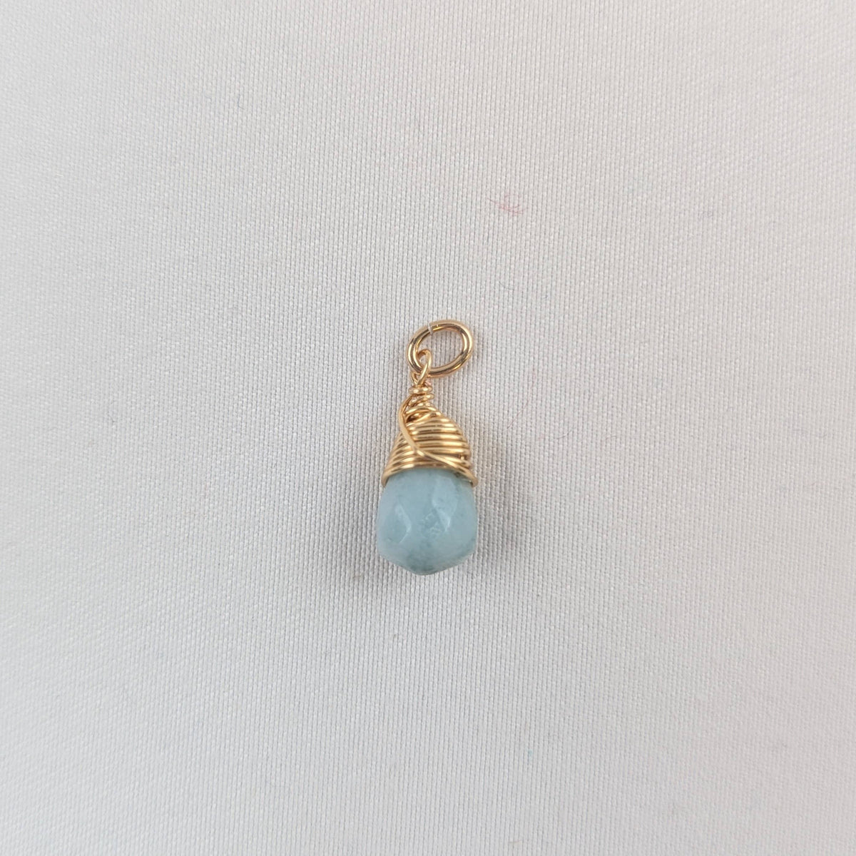 Courage Amazonite Charm in Gold