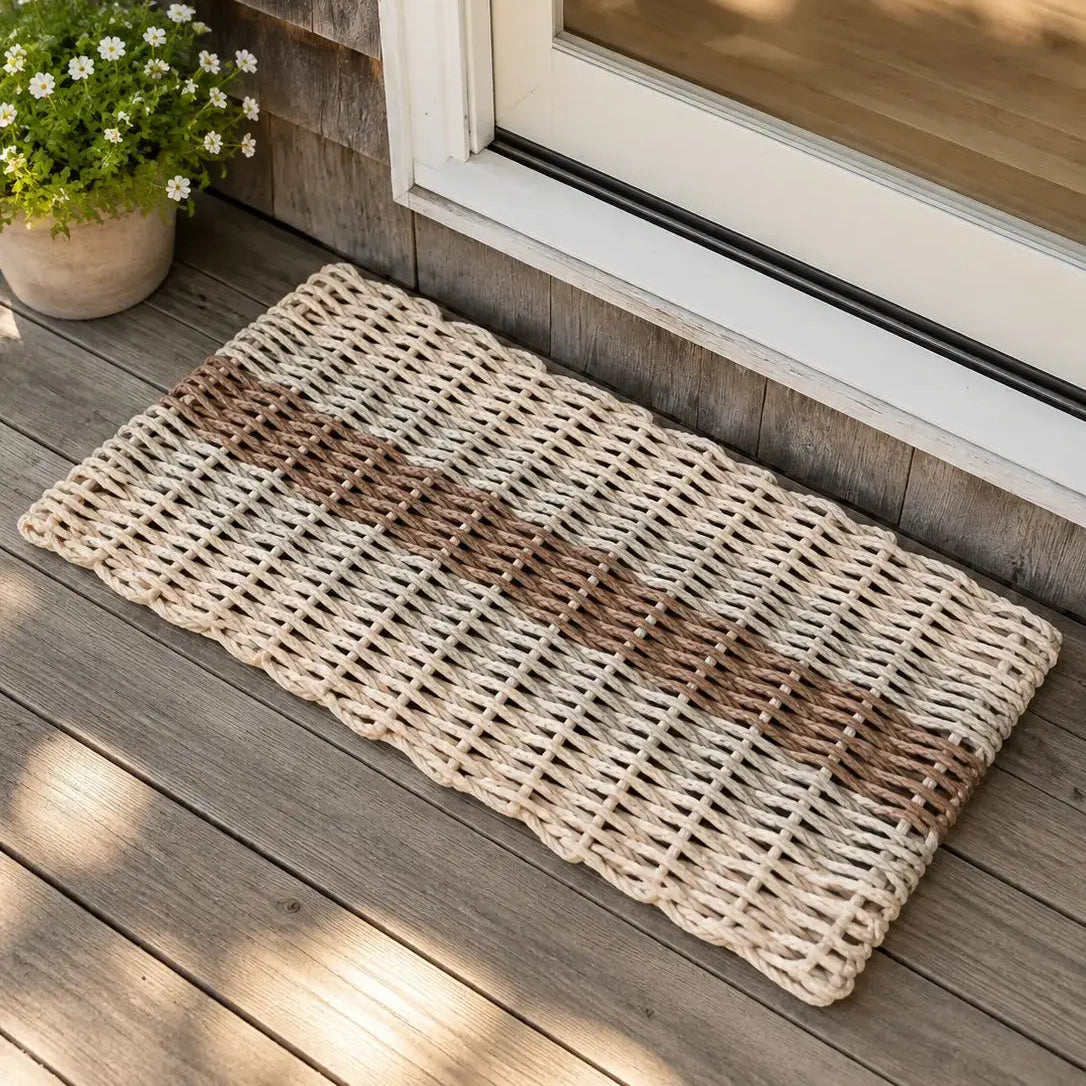 Durable Rope Doormat - Light Tan/Cream, Tan, Brown