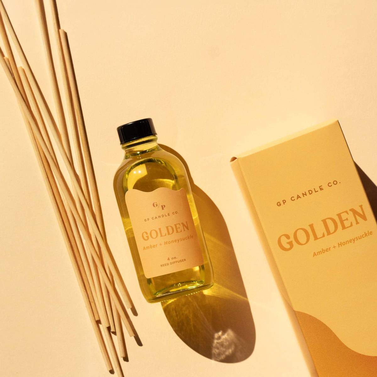 Golden 4 oz. Hue Reed Diffuser (Amber + Honeysuckle)