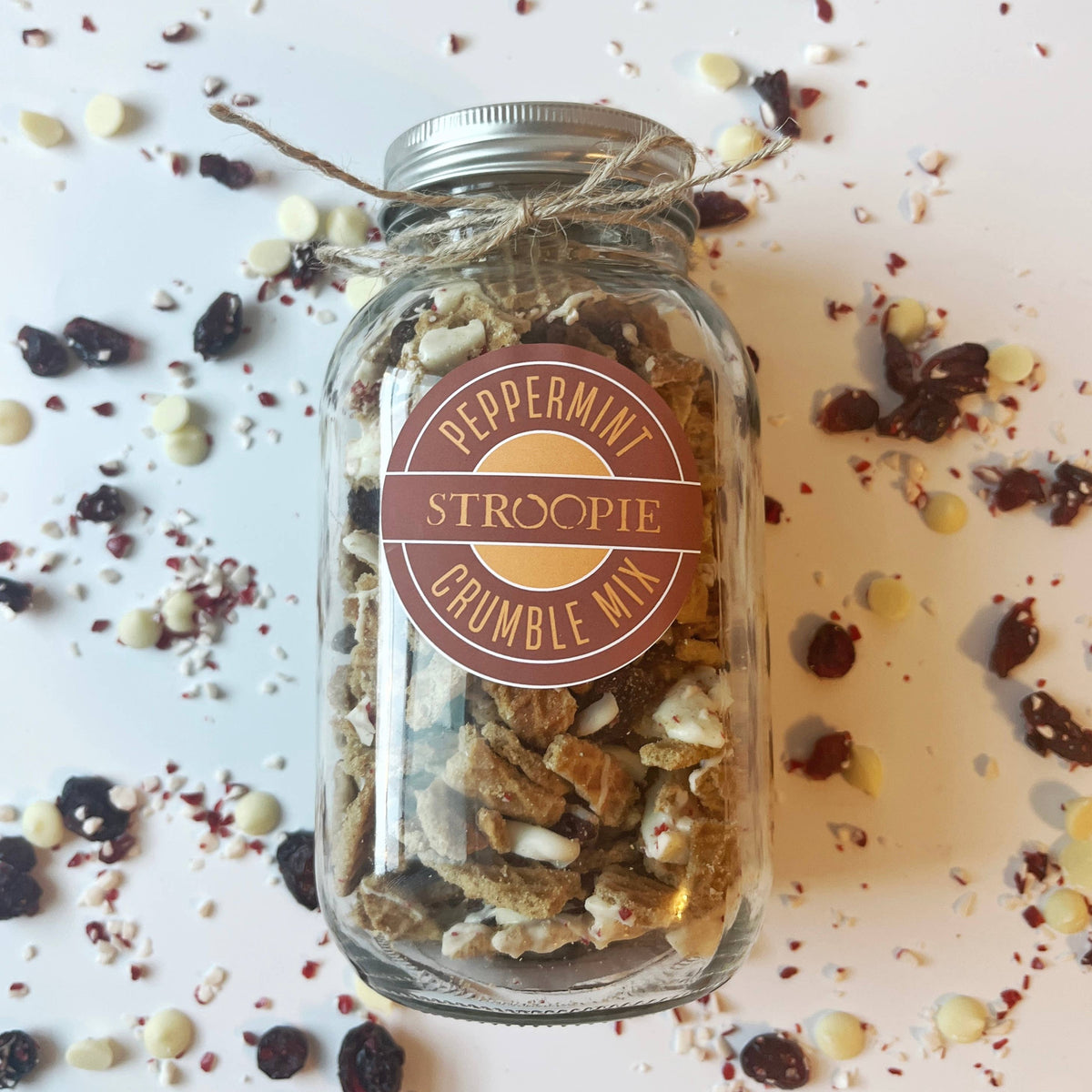 Stroopie Crumble Mix Gift Jars: Peppermint