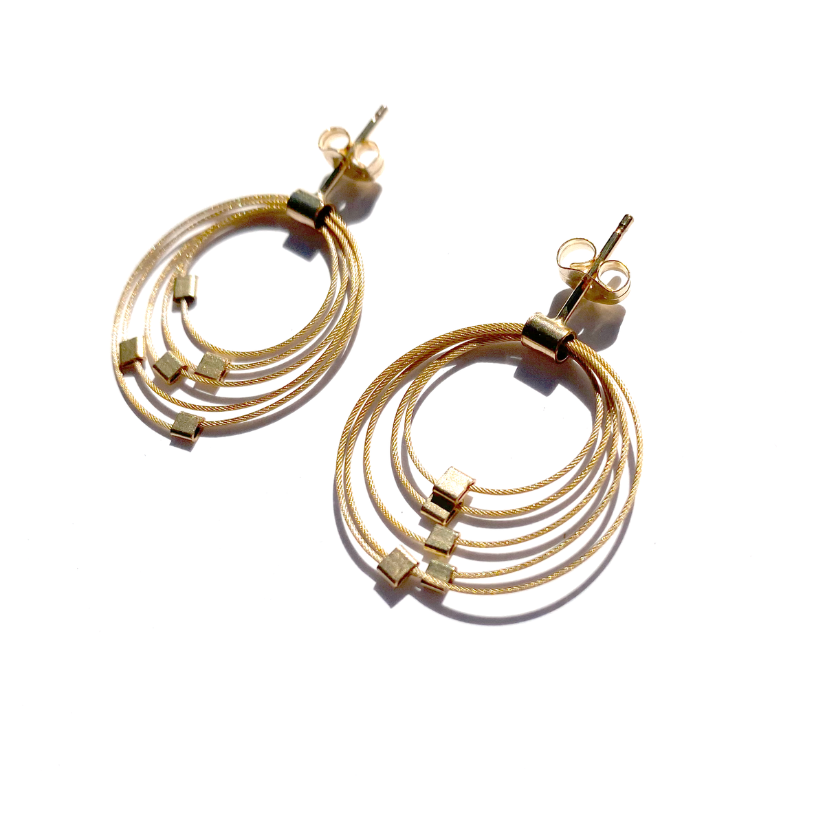 Ombre Circle Post Earrings