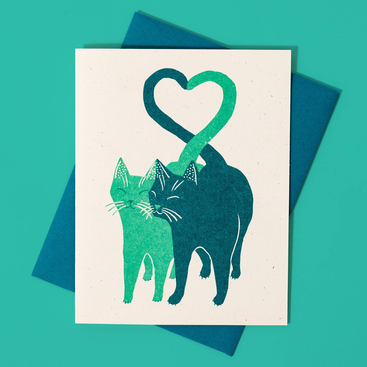 Love Cats - Risograph Card