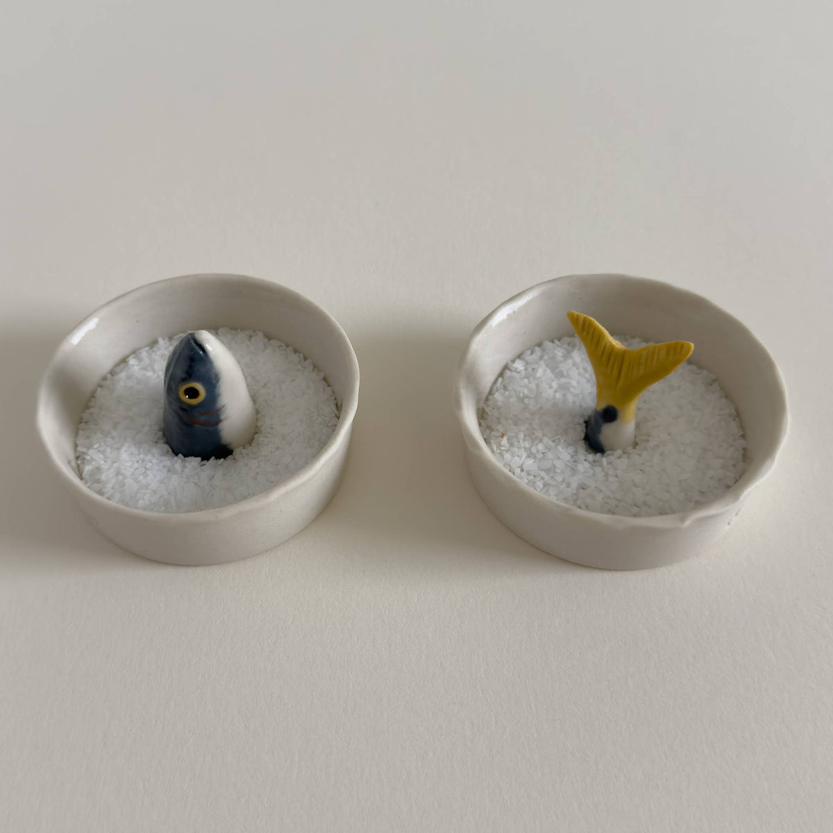 Hand-Painted Porcelain Sardine Bowl - Tail