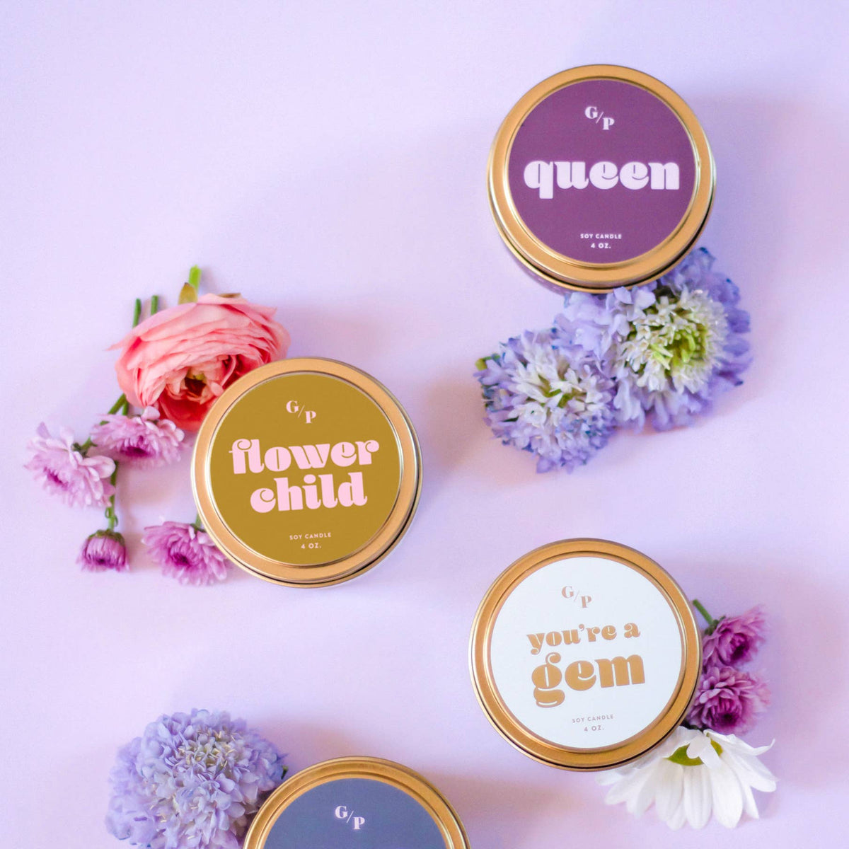Flower Child Just Because 4 oz. Candle Tin