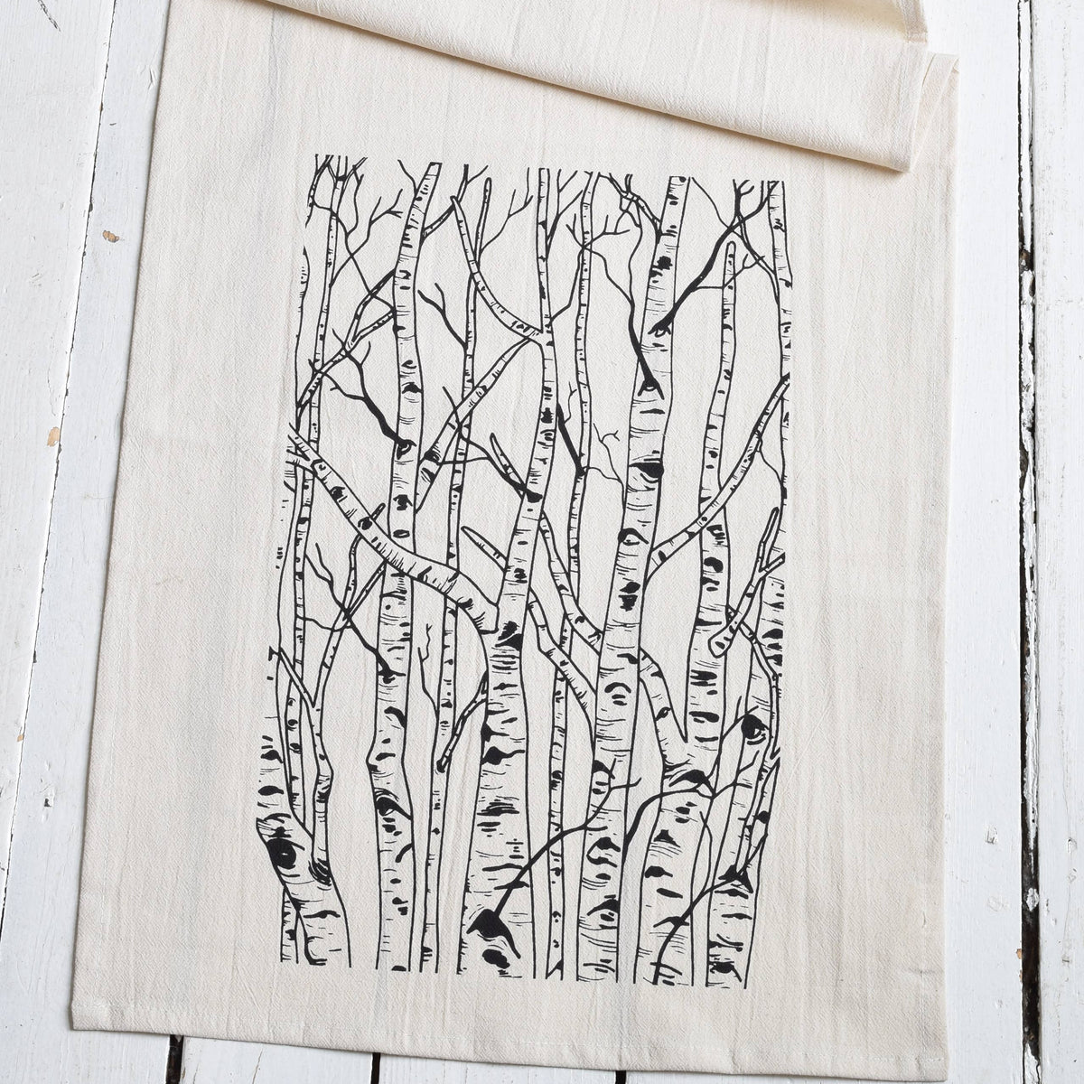 Birch Tree Cotton Tea Towel