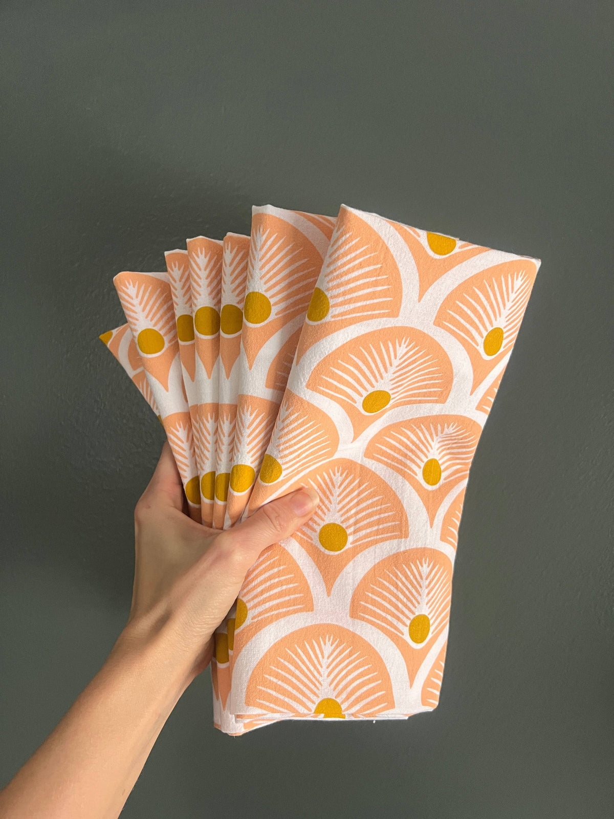 Sea Change Tea Towels: Peach