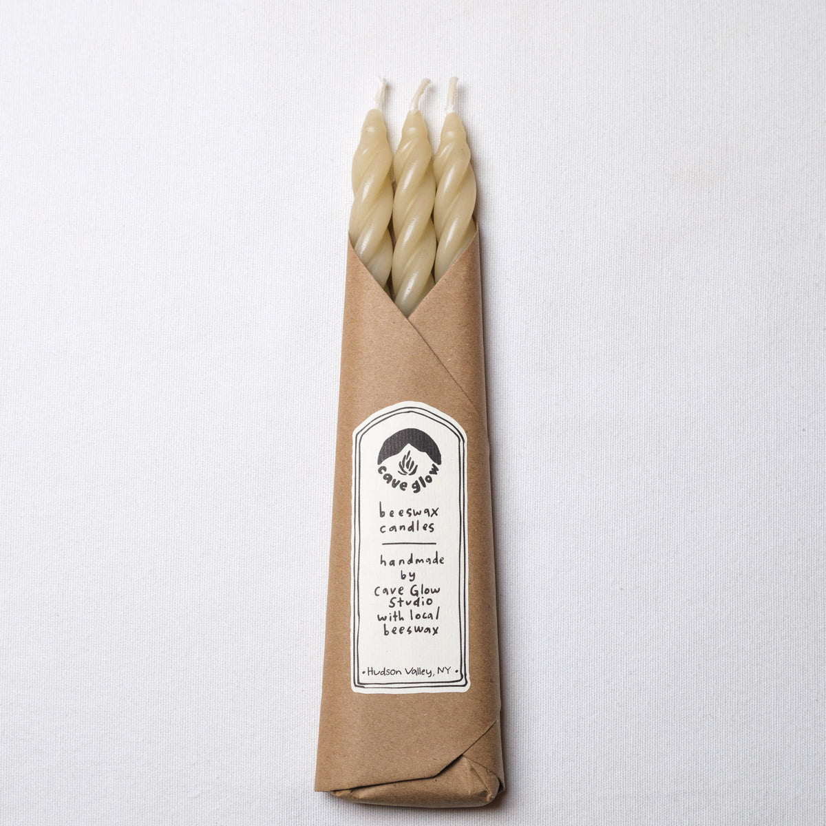 Sand Beeswax Taper Candles Set of 3