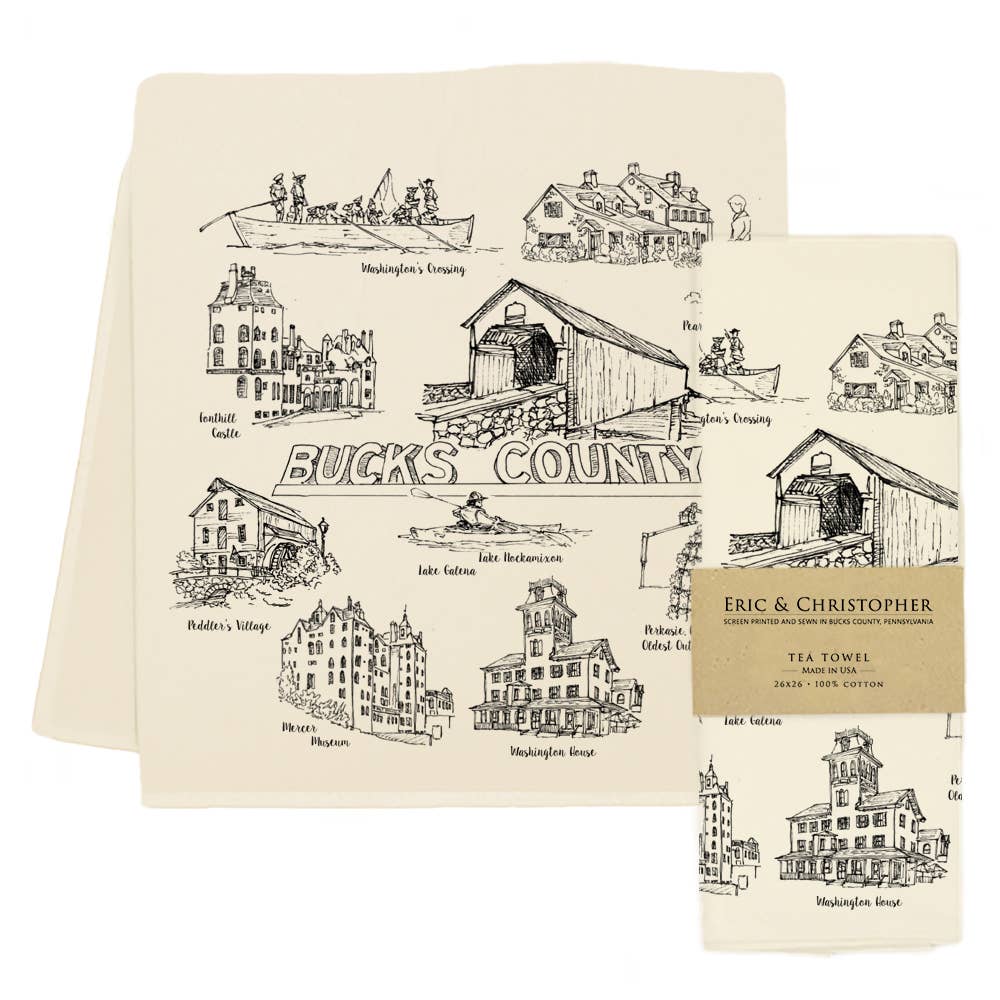 Bucks County Pennsylvania Tea Towel