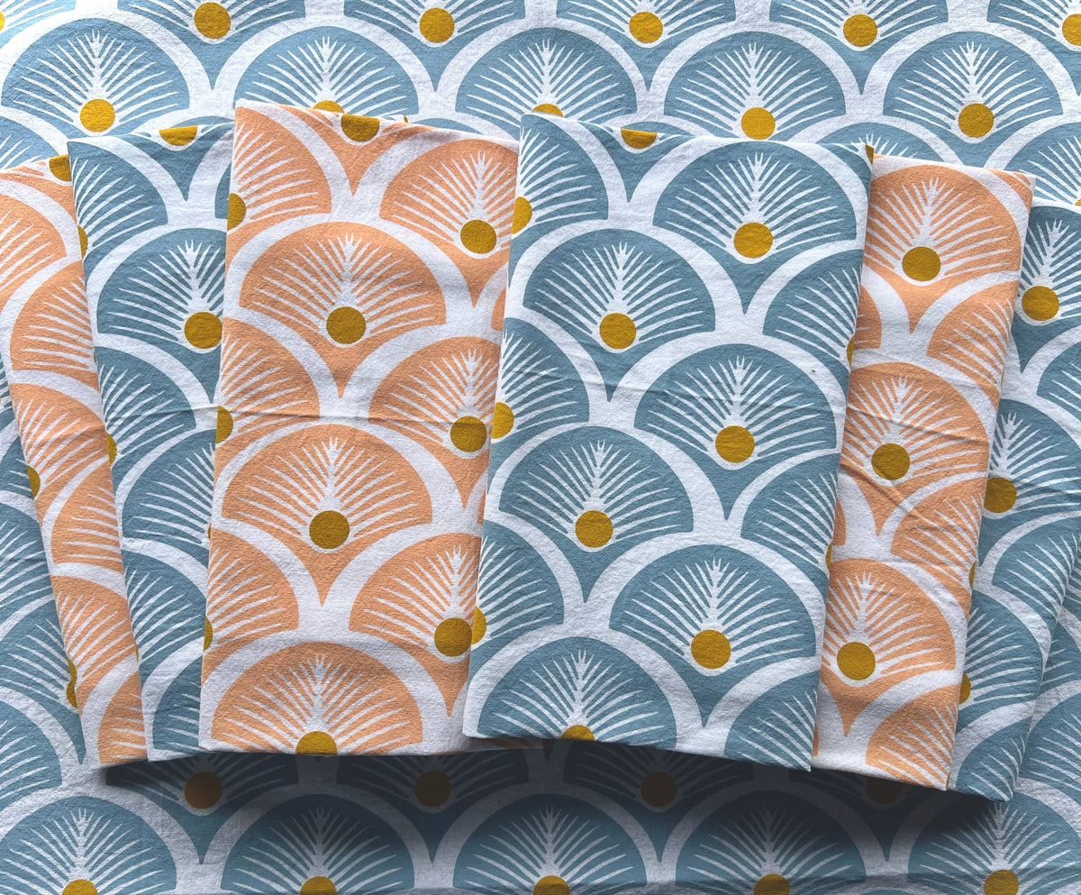 Sea Change Tea Towels: Peach