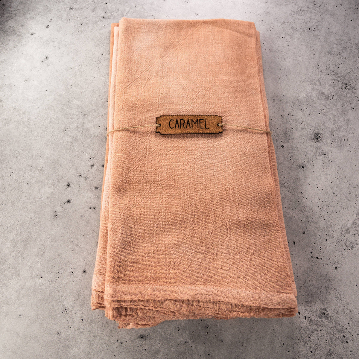 Desert Tones Custom Dyed Tea Towels | Set of 4: Caramel