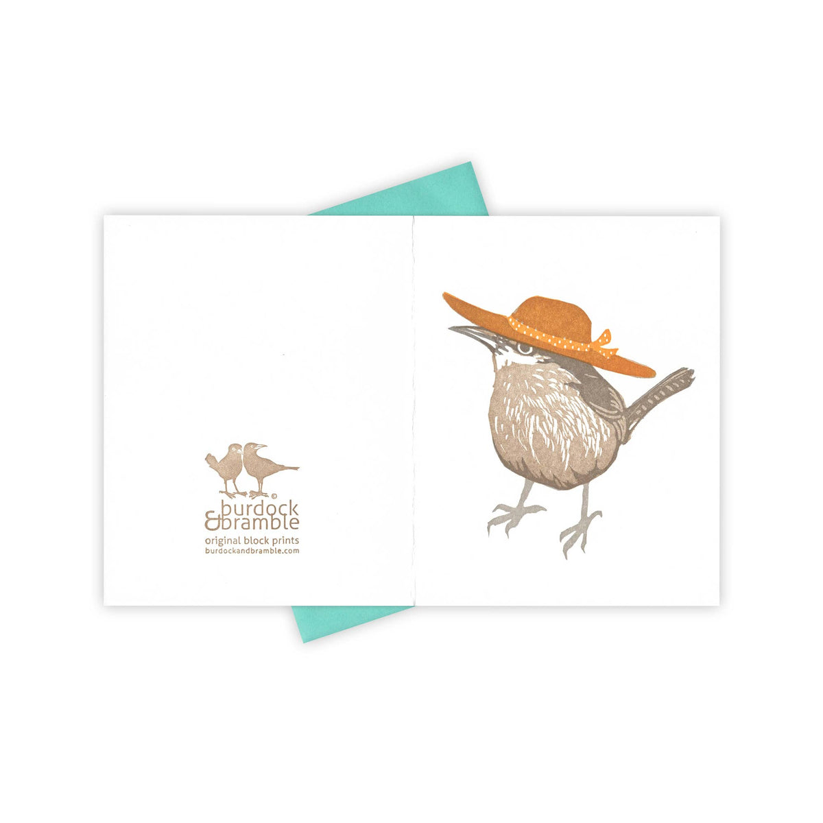 Summer Fashion Wren Card