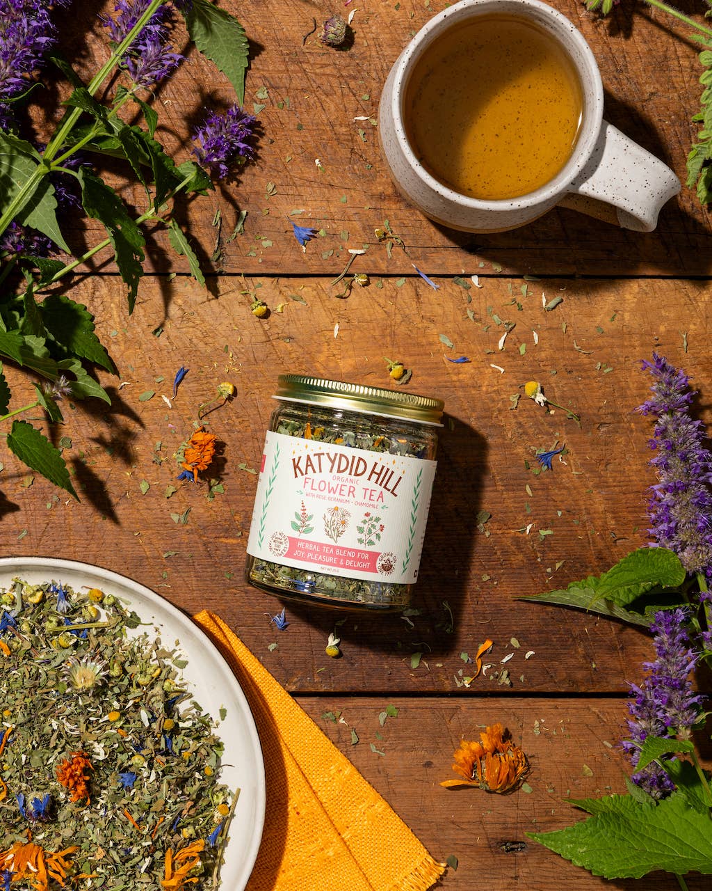 Flower Tea - Herbal tea for joy, pleasure + delight: Jar (25 g)